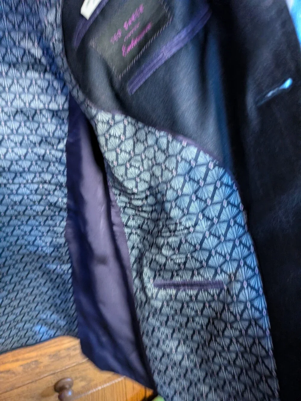Ted Baker navy blue 2 Pc plaid suit 2button single-breasted jacket & Pants 39R